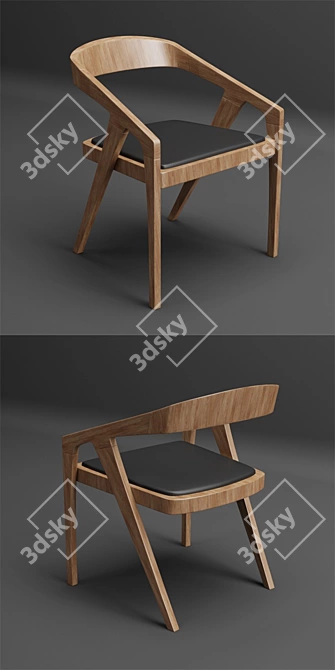 Elegant Katakana Dining Set 3D model image 2