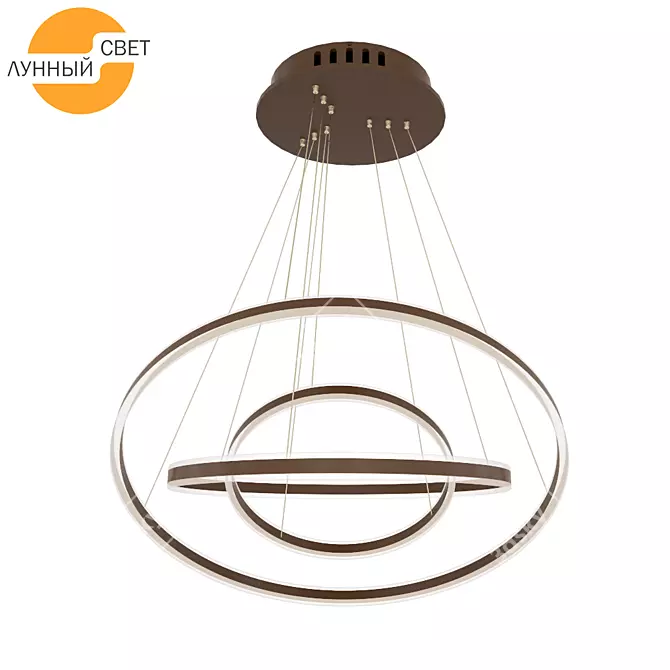 MoonLight LED Chandelier Pendant 3D model image 1