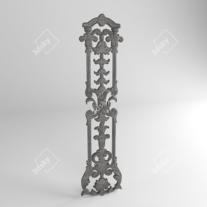 Classic Iron Baluster 3D model image 1