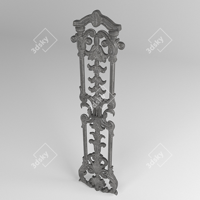 Classic Iron Baluster 3D model image 2