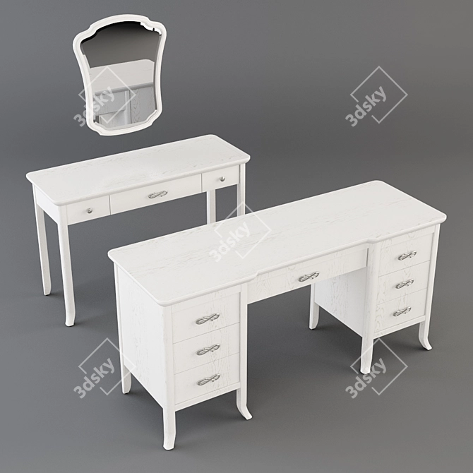 Carpenter 309: Table Set with Mirror 3D model image 2