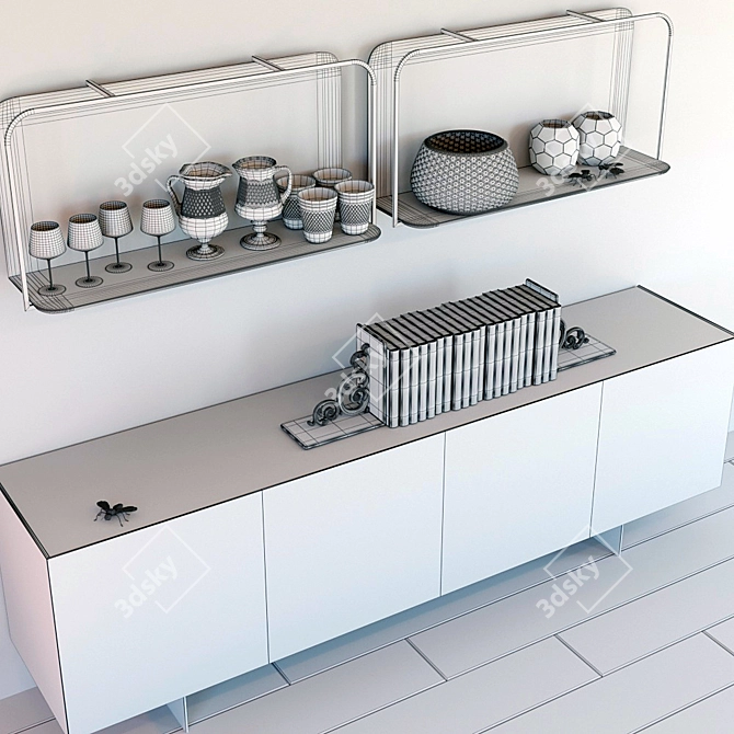 Arizona Cattelanitalia: Elegant shelving and storage solution 3D model image 3