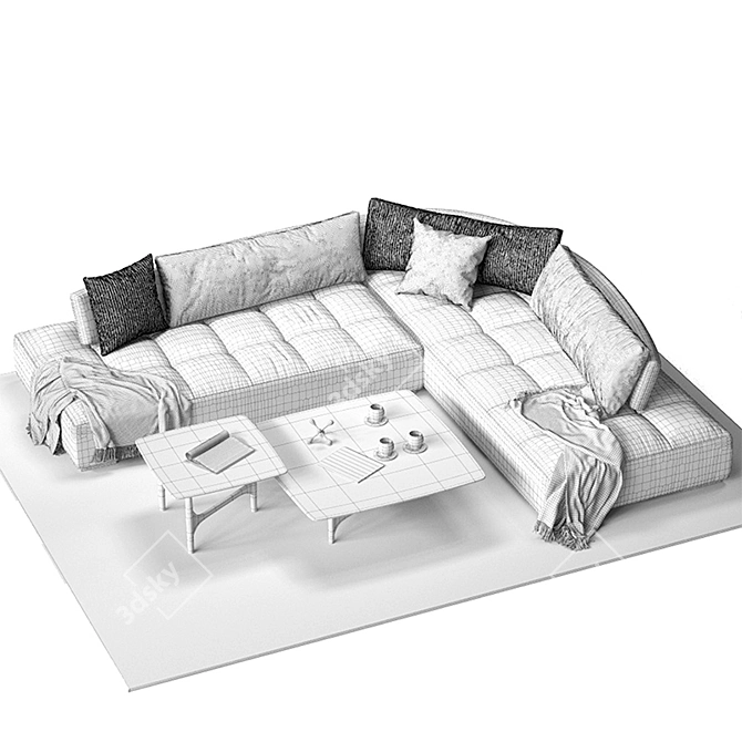 Contemporary Calanque Sofa 3D model image 3