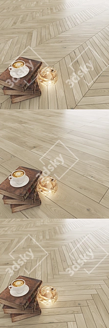 Title: Grande Oak Biscuits: Textured, Versatile Parquet 3D model image 2