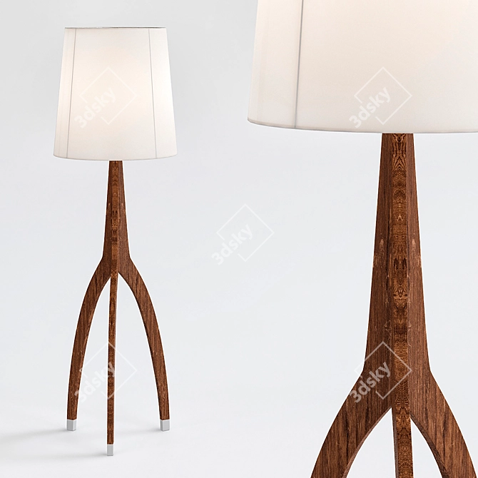 Elegance Illuminated: Linden Floor Lamp 3D model image 1