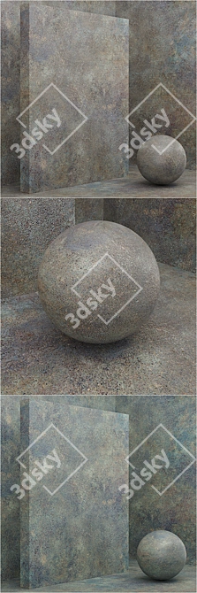 Seamless Stone Coating & Plaster Set 3D model image 2