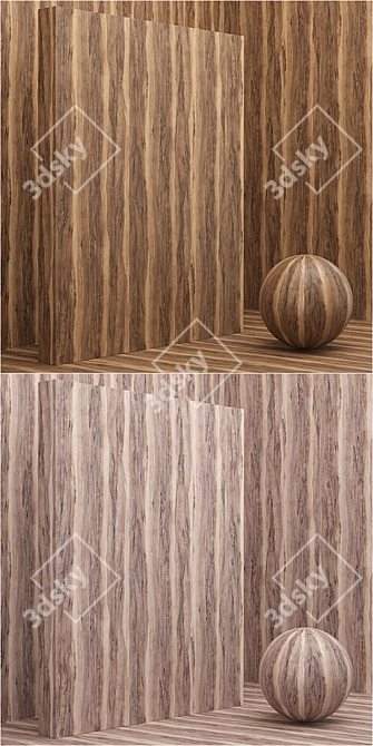 Seamless Wood/Veneer/Slab Set - 24-Piece Collection 3D model image 3