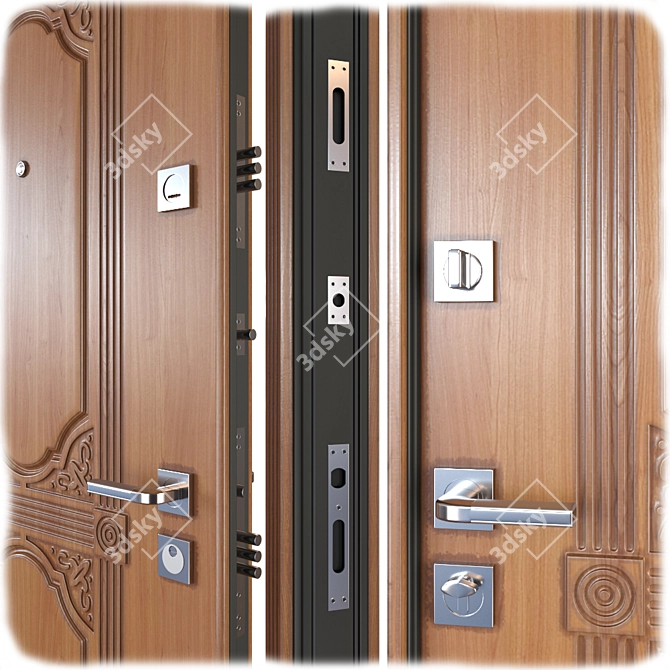 Mastino Lacio Metal Entrance Door 3D model image 2