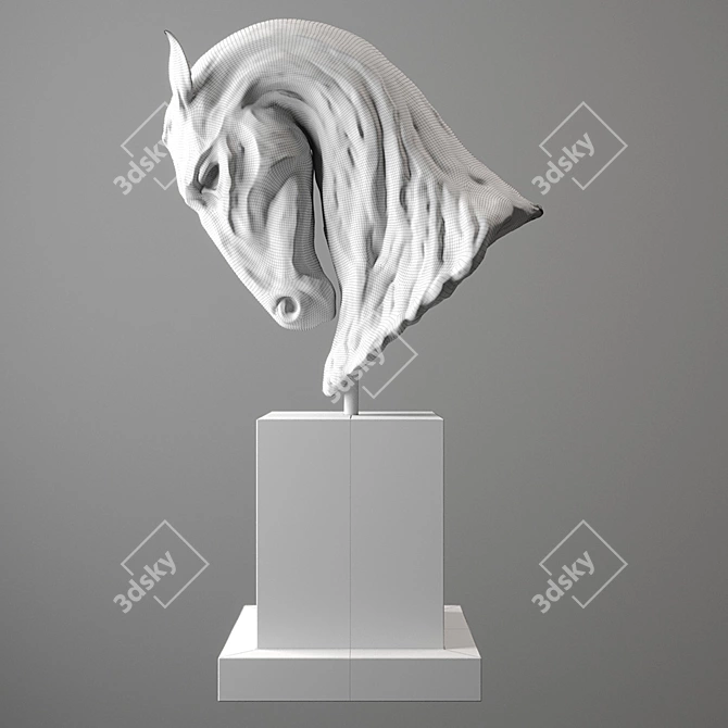 Elegant Bronze Sculpture 3D model image 3