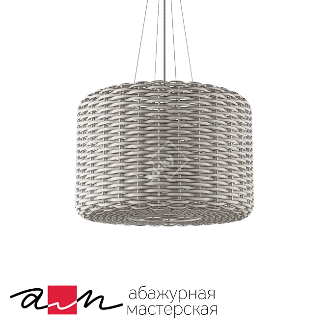 Rattan Ceiling Lamp 2079 (OM) 3D model image 1