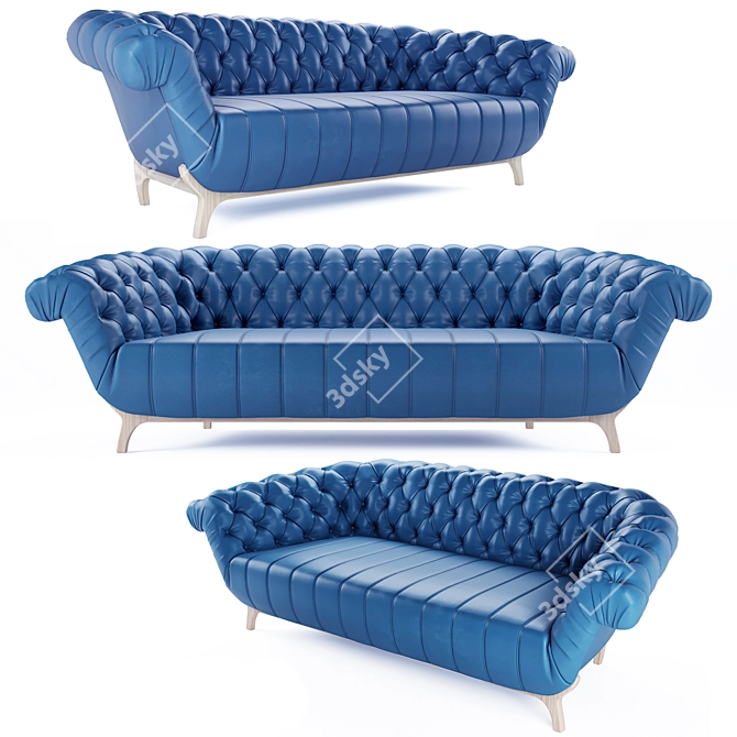 Elegant VITTONI Sofa 3D model image 1