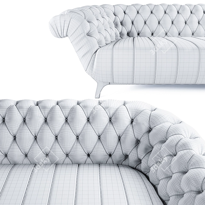 Elegant VITTONI Sofa 3D model image 3