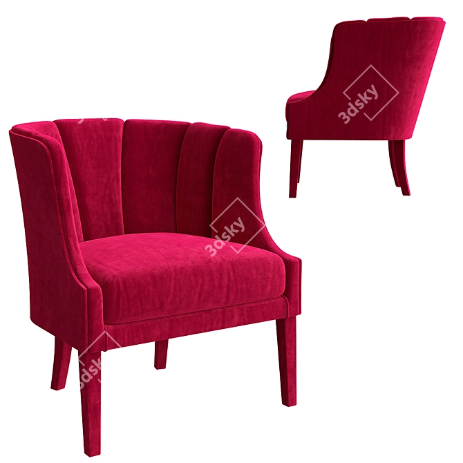 Begonia Accent Chair - Brabbu 3D model image 1