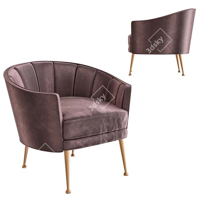 Elegance Meets Comfort: Maya Armchair 3D model image 1