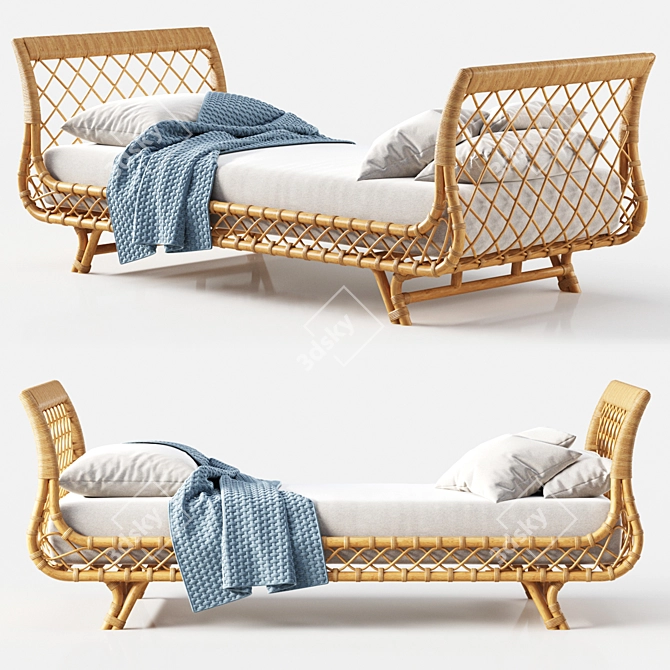 Serena & Lily Avalon Rattan Daybed 3D model image 1