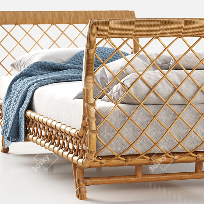 Serena & Lily Avalon Rattan Daybed 3D model image 2