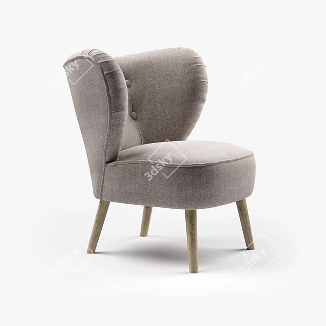 GUBBO Armchair: Modern Comfort & Style 3D model image 2