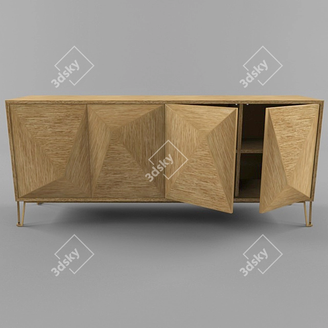 Elegant Highland Cabinet: A Timeless Piece 3D model image 1