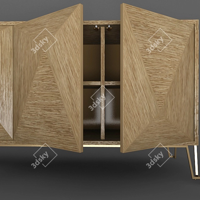 Elegant Highland Cabinet: A Timeless Piece 3D model image 2