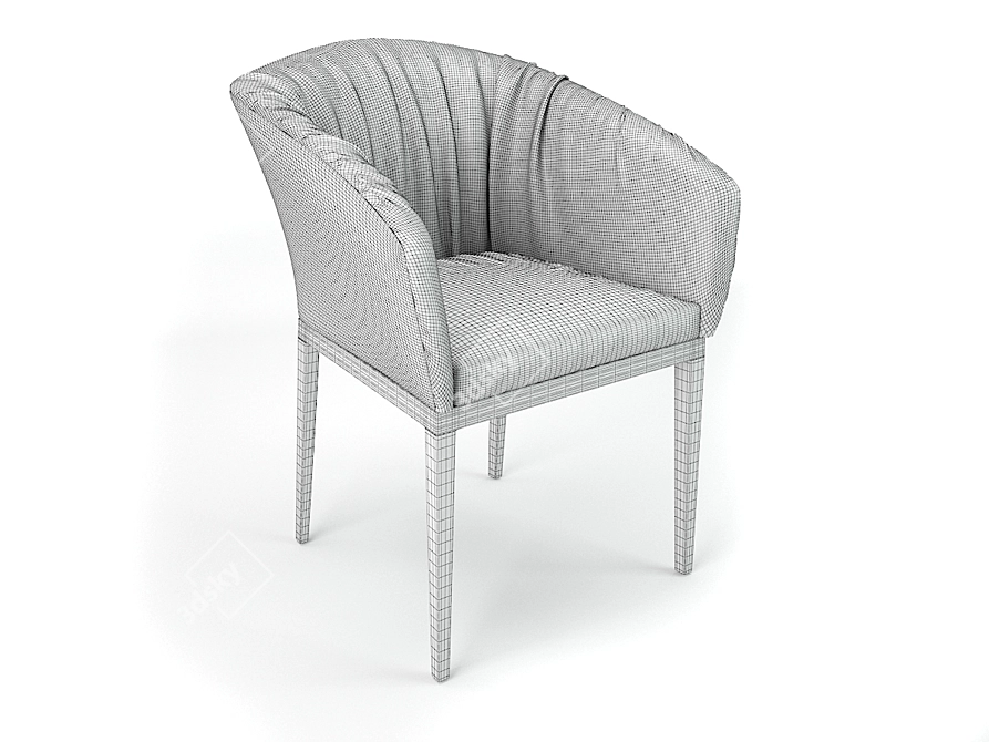 Elegant Morgana Beidge Chair: Luxurious Design for Modern Spaces 3D model image 3