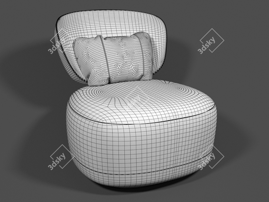 Modern Comfort: Juju Armchair by Moroso 3D model image 3