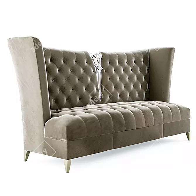 Elegant Camellia Shelter Sofa 3D model image 1