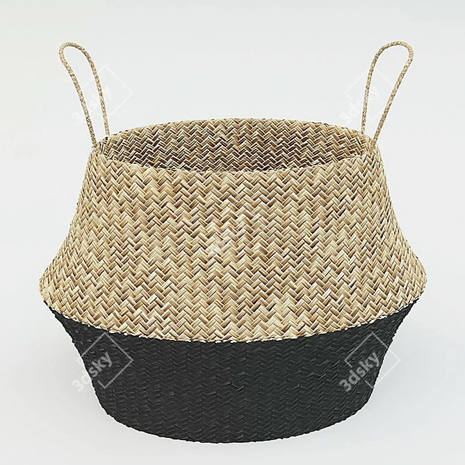 Serena Half-Colored Basket 3D model image 1