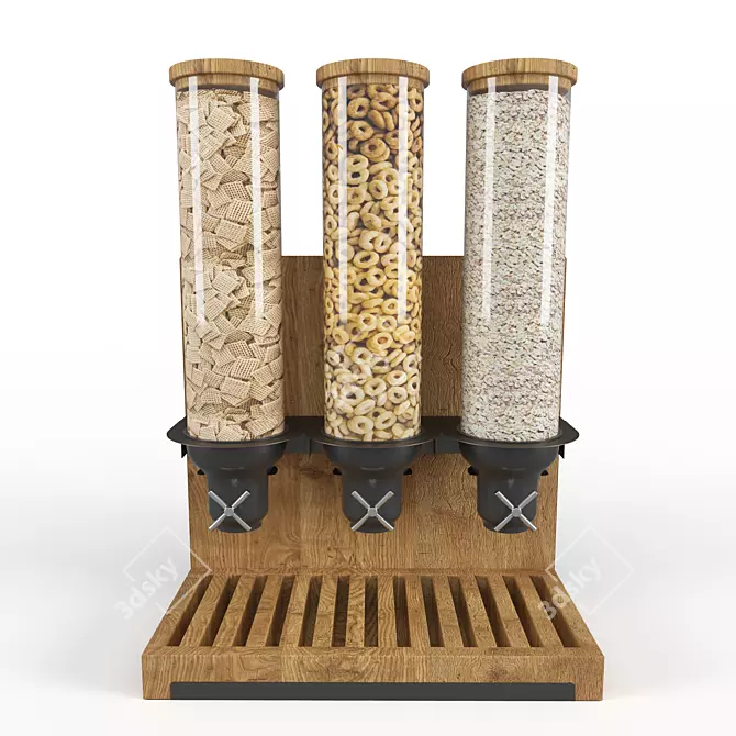 Madera Cereal Dispenser: Breakfast Perfection 3D model image 2