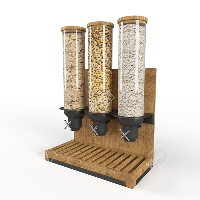 Madera Cereal Dispenser: Breakfast Perfection 3D model image 3