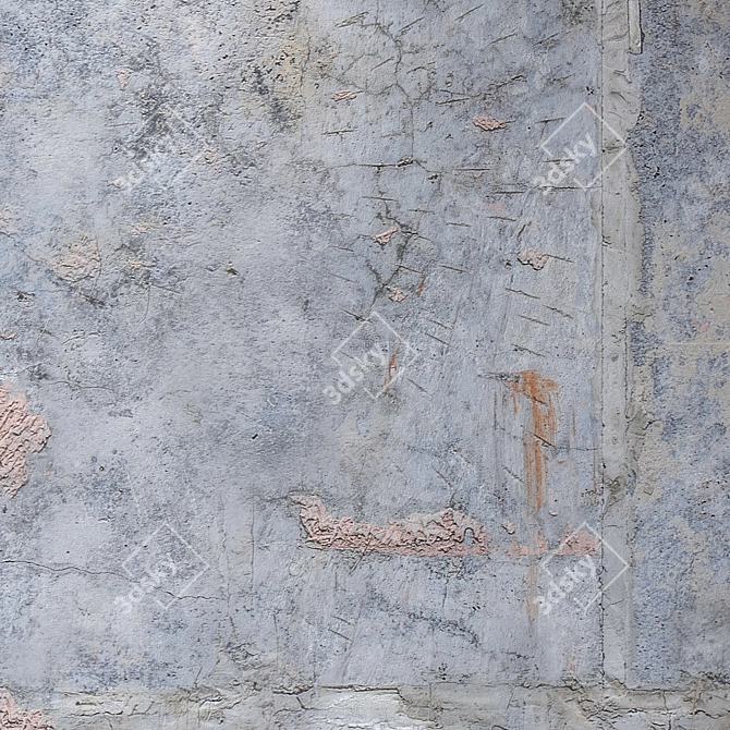 Seamless 4K Concrete Wall Texture 3D model image 3