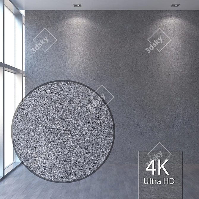 Seamless 4K Facade Plaster 3D model image 1