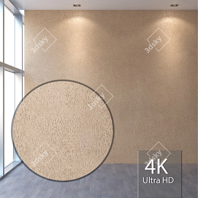 Title: Seamless 4K Plaster Texture 3D model image 1