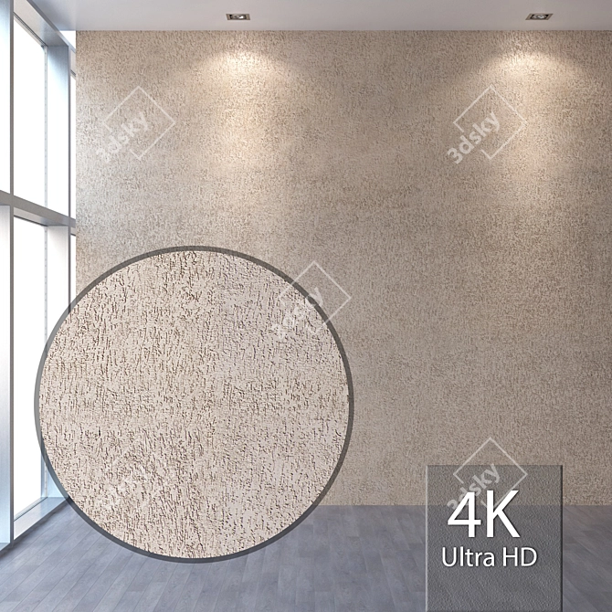 Seamless 4K Texture: Facade & Interior Plaster 3D model image 1