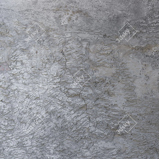 Seamless 4K Concrete Wall Texture 3D model image 3