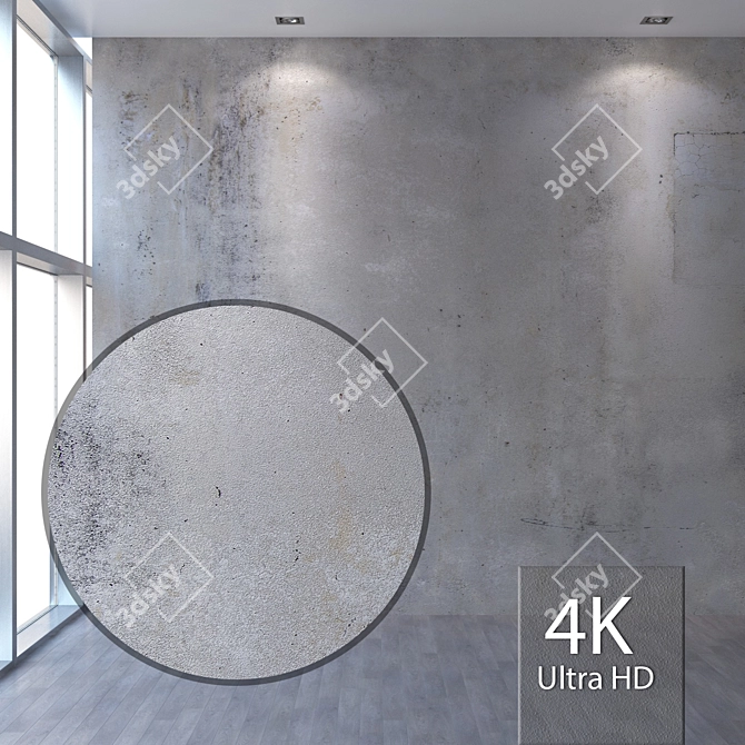 Seamless 4K Concrete Texture 3D model image 1