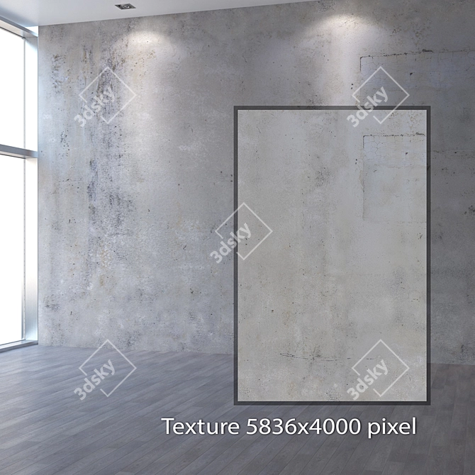 Seamless 4K Concrete Texture 3D model image 2