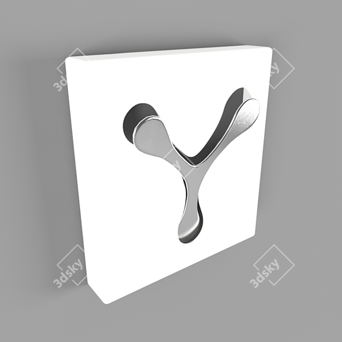 Elegant Modern Coat Rack: Spoon White Uno 3D model image 2