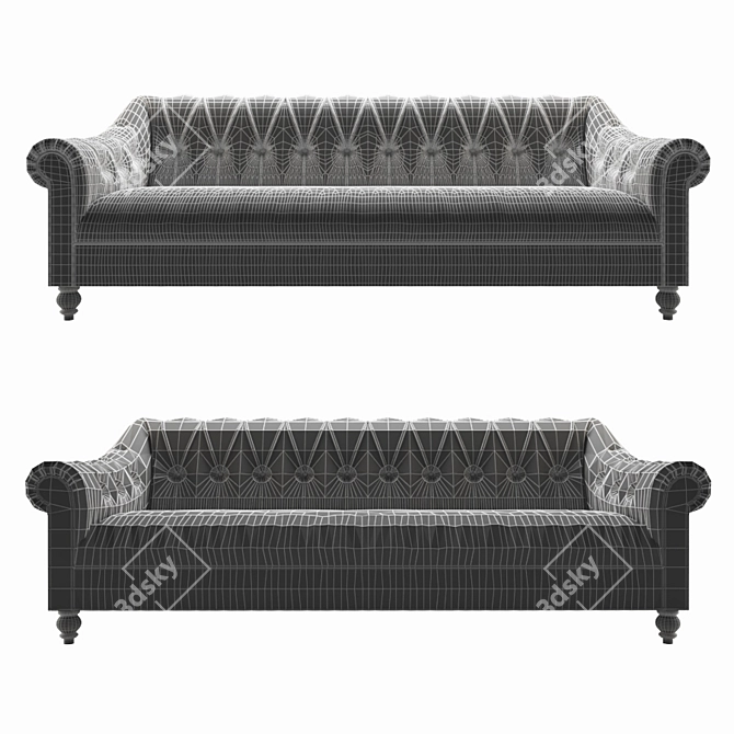 Elegant Eichholtz Brian Sofa & Armchair 3D model image 2