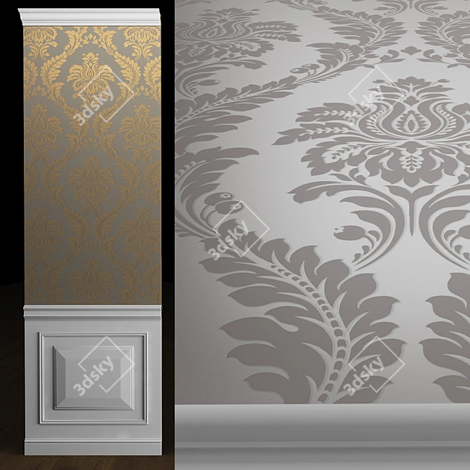 Persian Chic Grandeco Wallpaper 3D model image 1