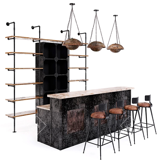 Industrial Loft Furniture: 3D Models 3D model image 1