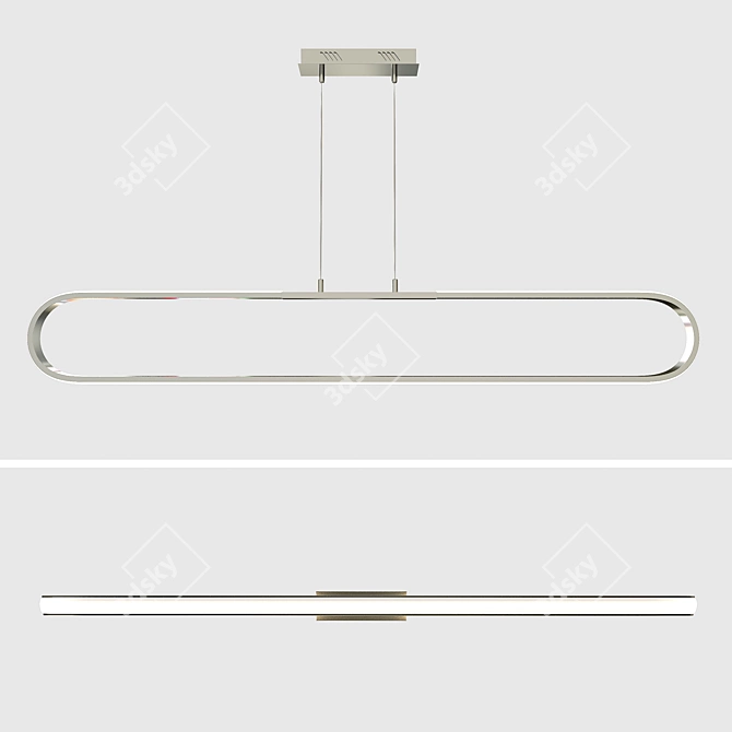 Pista Pendant Light: Sleek Silver Design 3D model image 1