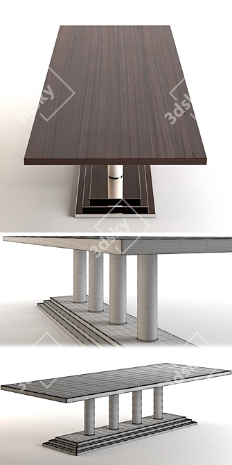 Eraclito Heritage Table: Elegant, Functional, and High-Quality 3D model image 3