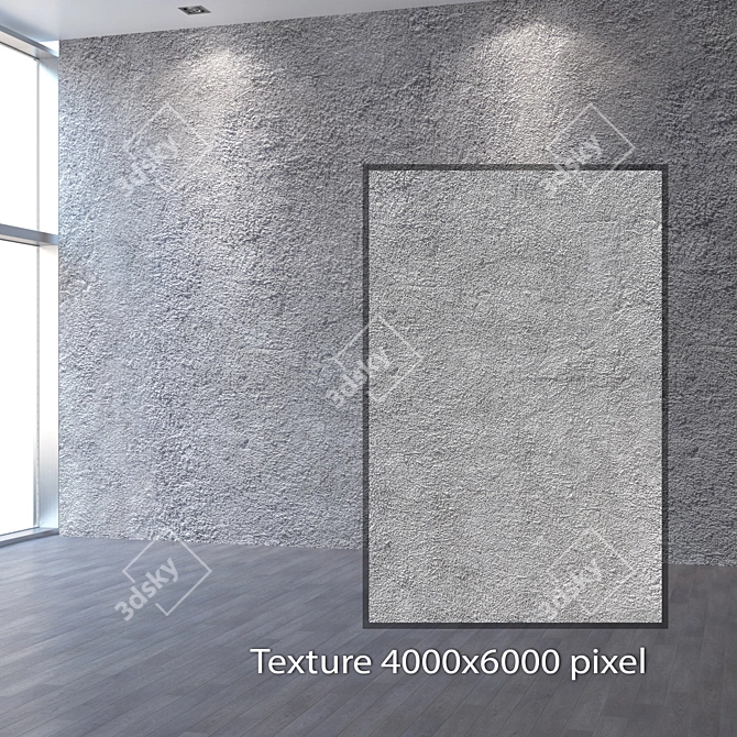 Title: Seamless Textured 4K Facade Plaster 3D model image 2