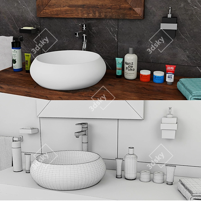 Bath Bliss Bathroom Furniture 3D model image 2