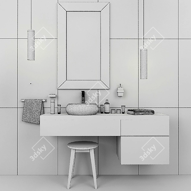 Bath Bliss Bathroom Furniture 3D model image 3