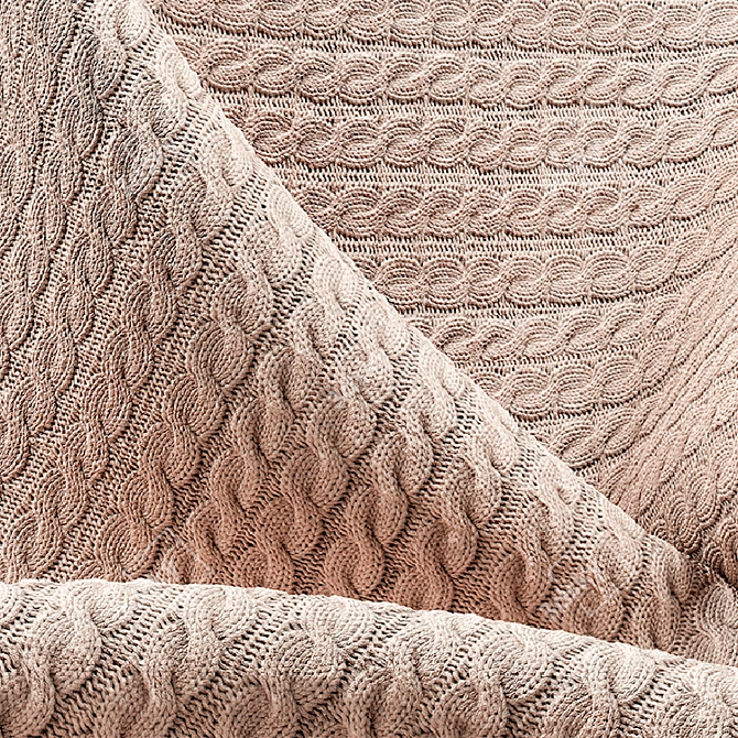 Knitted Fabric Collection: 3 Colors, 3ds Max, FBX & Textures 3D model image 1