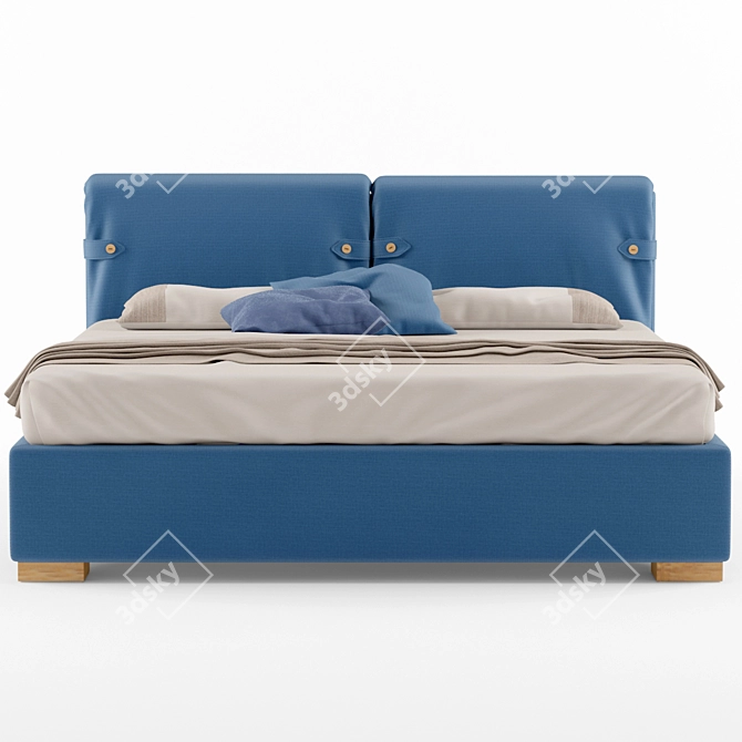 Elegant Marianne Bed by Milano 3D model image 1