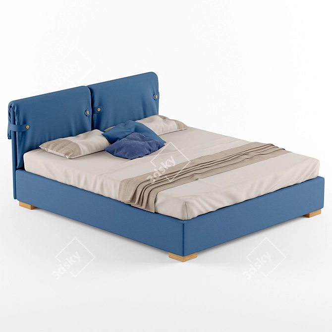 Elegant Marianne Bed by Milano 3D model image 3