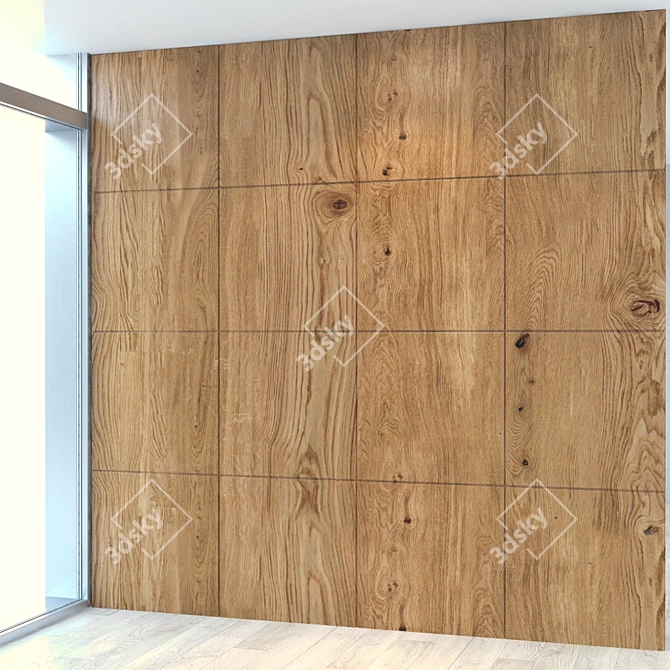 Wood Panel 28: Versatile, Stylish, Easy-to-Use 3D model image 1