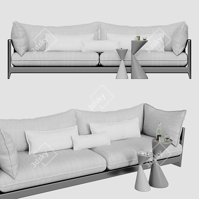 Corona Outdoor Sofa Set 3D model image 2